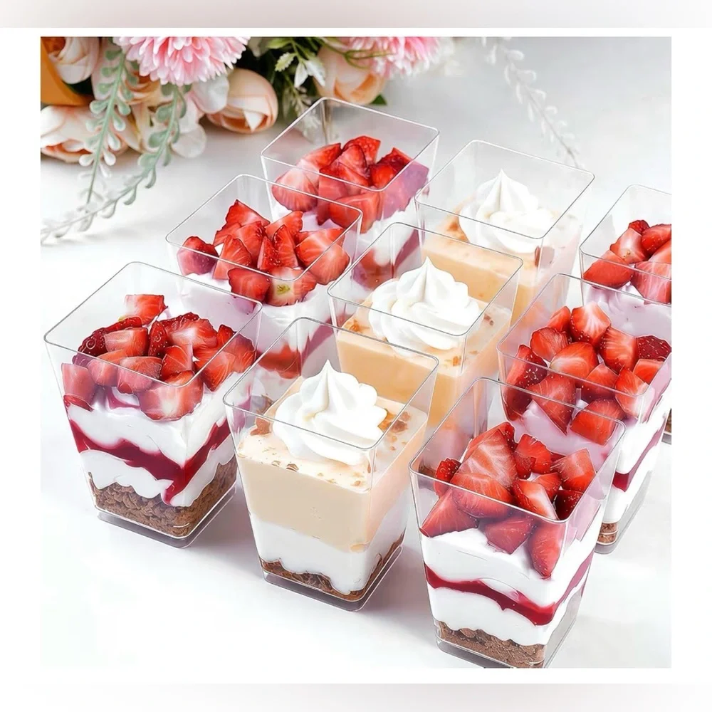💜 Mini Dessert Cups 5 oz ~~ 20 Clear Cups